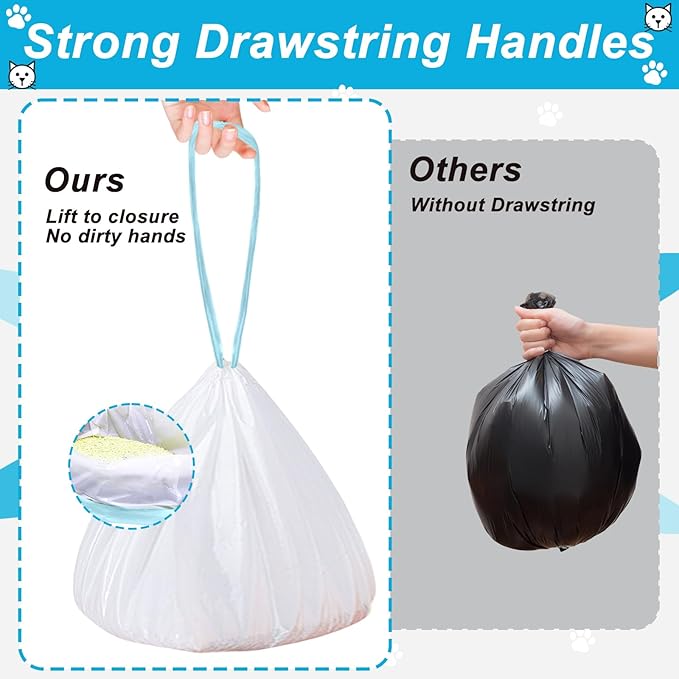 120Counts Litter Box Liners Compatible with MW-SC01, Self-Cleaning Cat Litter Box Bags,Automatic Cleaning Cat Litter Box Liners（18X12inch）