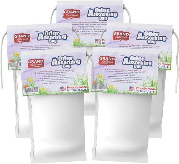 GrandLifeBrands Premium Odor Eliminator - Dead Rodents, Flooding Smell, Pets, cat Litter, Garbage, Skunk, Urine, Feces, Smoke - REMOVES, NOT Covers UP -Odors (English/Español/Français)