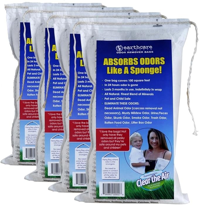 Odor Removing Bag Stinky Smells Pet Odor etc (4 Pack)