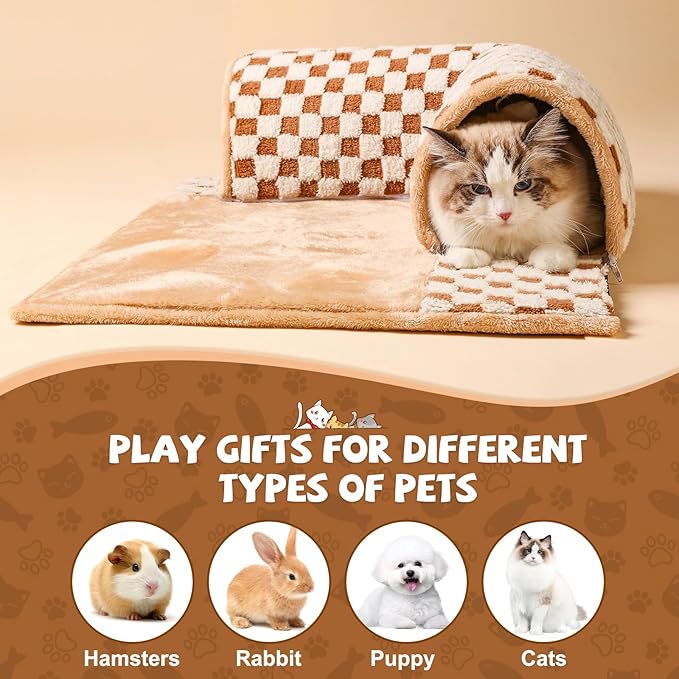 Marchul Cat Tunnel Bed for Indoor Cats, 2 in 1 Cat Bed and Tunnel Cat Toys, 70cm(27.6in) Cat Tunnel, with 3D Rebound Foam, Detachable & Washable Pet Bed and Play Tunnel, Non-Slip Bottom