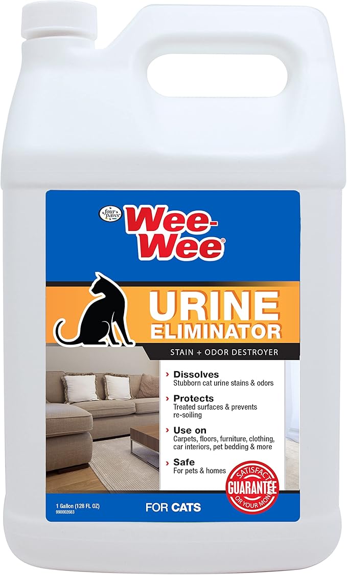 Four Paws Wee-Wee Cat Urine Eliminator Stain and Odor Destroyer 128 Ounces