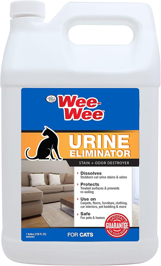 Four Paws Wee-Wee Cat Urine Eliminator Stain and Odor Destroyer 128 Ounces