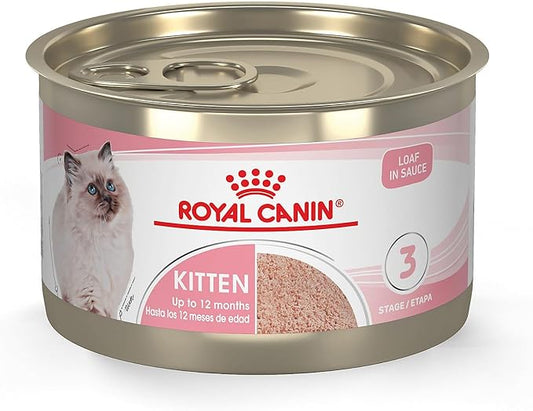 Royal Canin Feline Health Nutrition Kitten Loaf in Sauce Canned Cat Food, 5.1 oz can (24-count)