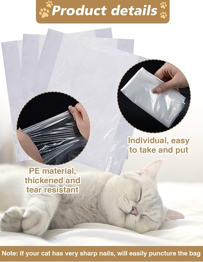 MEWTOGO 24 Pcs Litter Pan Liners Fit for Petmate Brand, Compatible with Top Entry Litter Pans Model, Durable Thickened Replacement Liner Bags for Disposal of Cat Waste