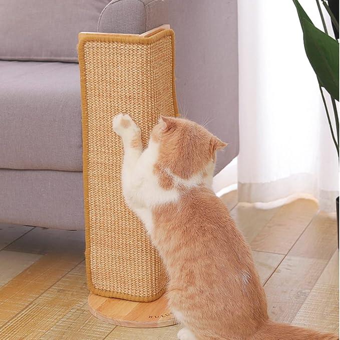 SHENGOCASE 2-Pack 20.5" Tall Wall Sofa Couch Corner Cat Sisal Scratcher,Scratching Post,Replaceable Sisal Scratch Pad Mat, Couch Protector