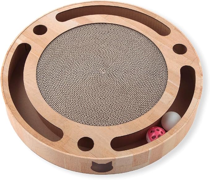 Interactive Track Ball Cat Scratcher