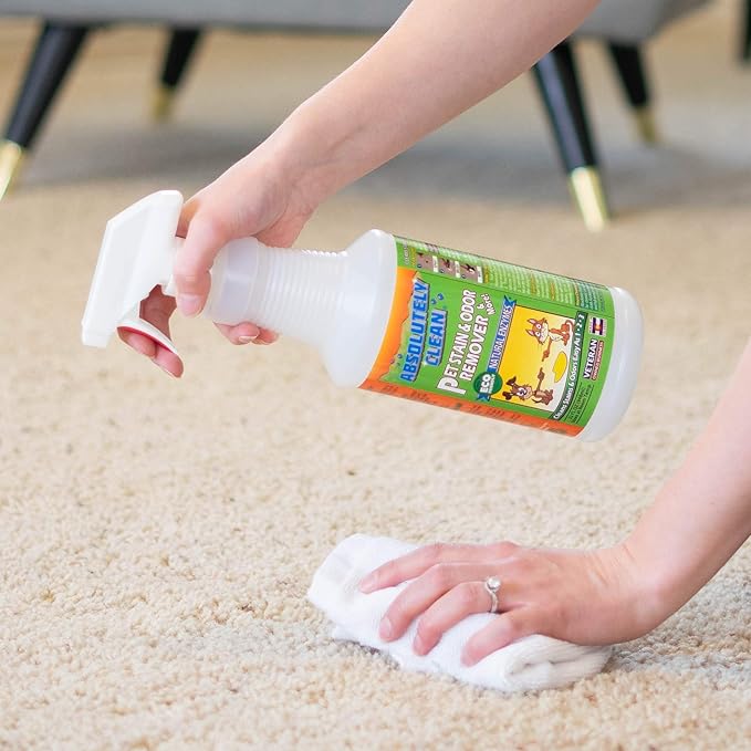 Amazing Pet Odor Eliminator for Home, Professional Strength: Natural Enzymes Remove Most Stains in 60 Seconds -Dog/Cat Urine, Vomit, Bile, Feces, Grass, Blood, Drool, More -USA Made