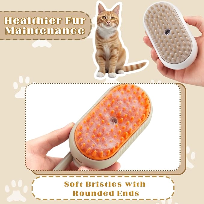 Multifunctional 3-in-1 Grooming Brush: Steam, Deshedding, and Massage for Cats and Dogs (Folding)