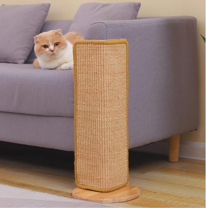 SHENGOCASE 2-Pack 20.5" Tall Wall Sofa Couch Corner Cat Sisal Scratcher,Scratching Post,Replaceable Sisal Scratch Pad Mat, Couch Protector