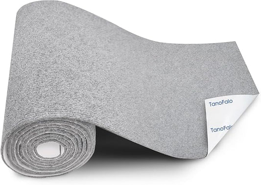 Cat Scratching Mat, 40"x16" Self-Adhesive Carpet Mat Trimmable Replacement for Cat Tree, Cat Wall Shelves, Cat Scratching Post, DIY Couch Furniture Protector (Light Gray)