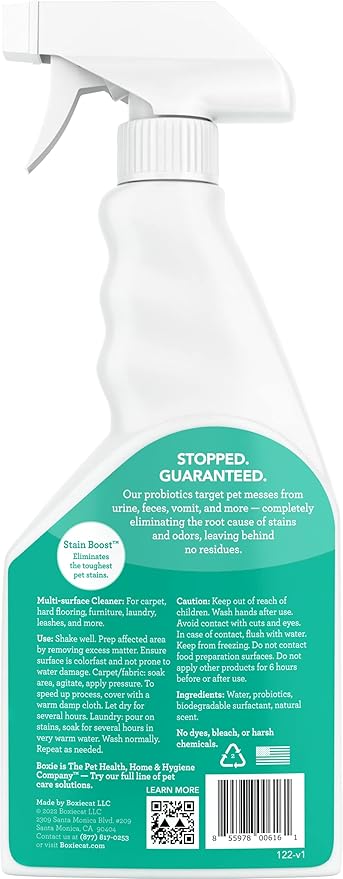 Boxie® Pro™Probiotic Gently Scented Stain & Odor Stopper™ for Dogs, 24 oz Boxiecat