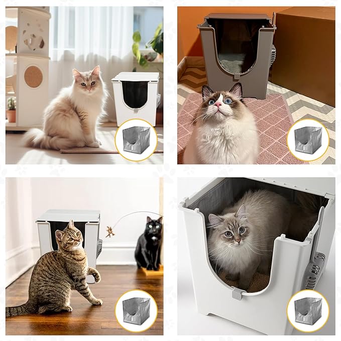 Liner F Compatible with Modkat Flip Litter Box - Reusable Liners for Flip Litter Box - Liner F for Cat Litter Box (4 pack)