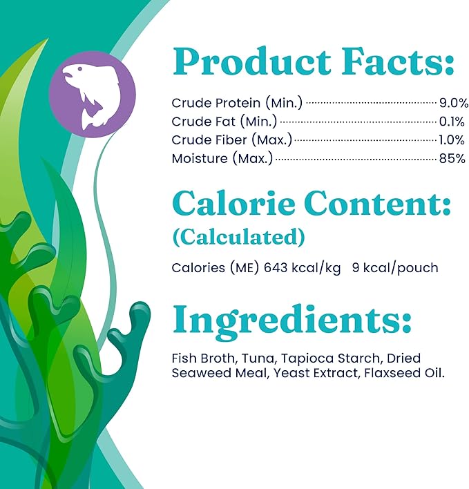 Solid Gold Lickable Cat Treats - Tuna SeaMeal Squeeze Squeezable Cat Treats for Indoor Cats 30 Pack - Made with Fiber-Rich Seaweed for Digestive Health for Immune Support - 3 oz / 30 Count