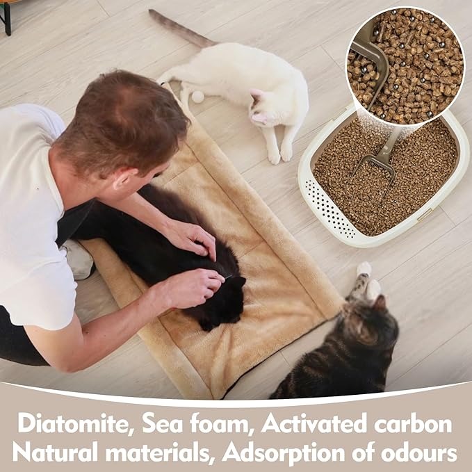 Sukh 14oz Cat Litter Deodorizer - Cat Litter Deodorizer Beads Fragrance Free Litter Box Odor Eliminator Keeps the Air Around Your Cat's Litter Box Fresh Easy to Apply Physical Deodorization