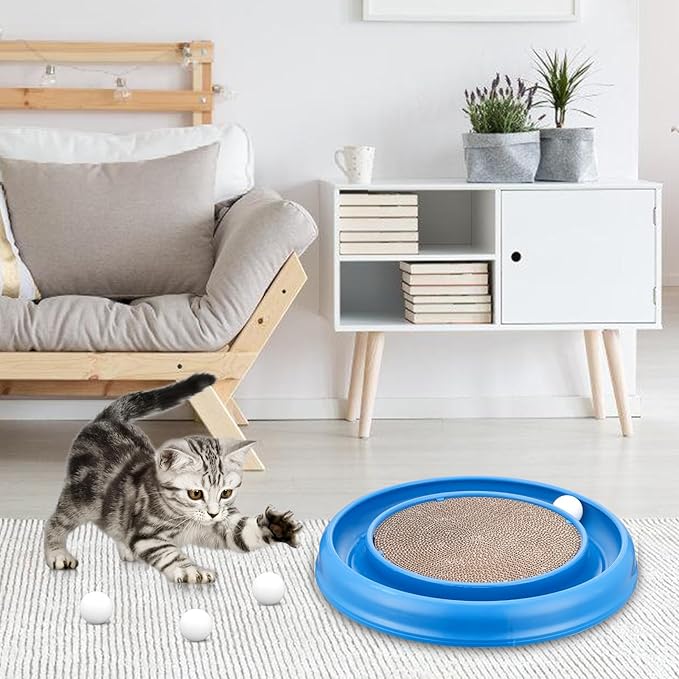 Cat Track Balls Replacement Track Balls for Turbo Round Scratcher Toy (4 pcs)