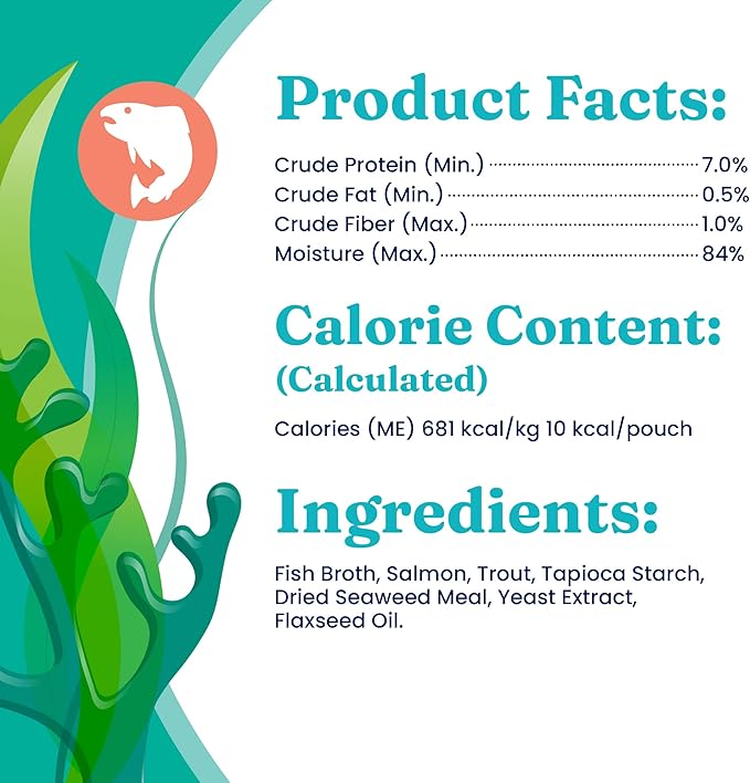 Solid Gold Lickable Cat Treats - Salmon SeaMeal Squeeze Squeezable Cat Treats for Indoor Cats 30 Pack - Made with Fiber-Rich Seaweed for Digestive Health for Immune Support - 3 oz / 30 Count