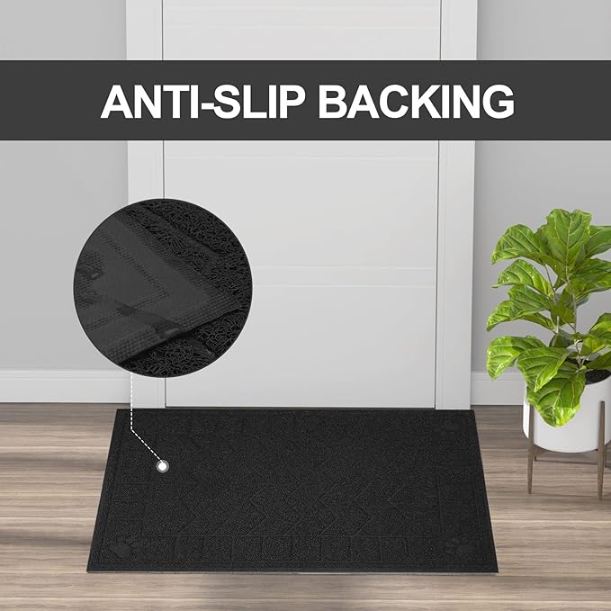 Cat Litter Mat, Litter Trapping Mat Soft on Kitty Paws, 35" x 24" Kitten Litter Box Mat for Cleaner Floors, Waterproof, Easy Clean, Durable Large Size Cat Litter Pad for Kitten.