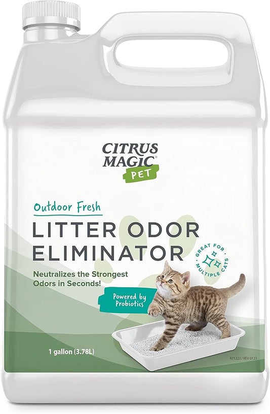 Citrus Magic Pet Probiotic Litter Odor Eliminator, 1-Gallon