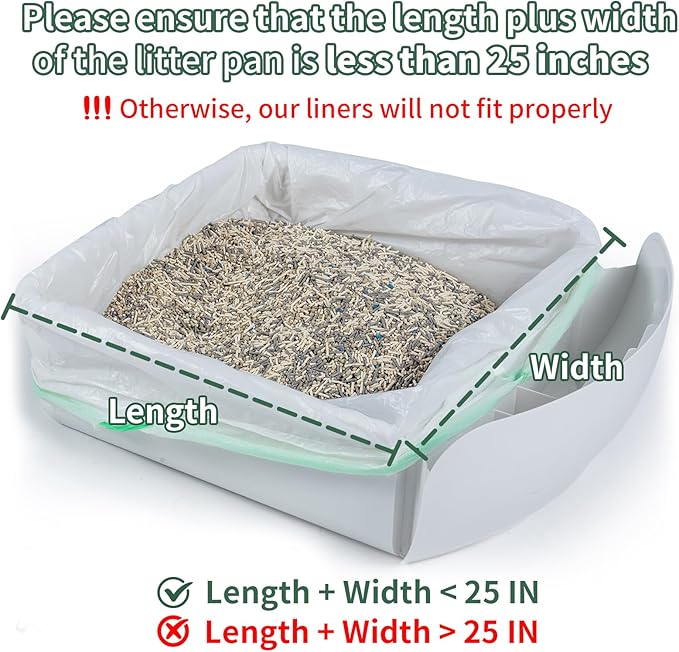40 Count Cat Litter Box Liners for Automatic Cat Litter Box and Litter-Robot 4/3, Heavy-Duty, Extra Thick