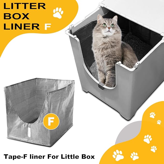 Liner F Compatible with Modkat Flip Litter Box - Reusable Liners for Flip Litter Box - Liner F for Cat Litter Box (4 pack)