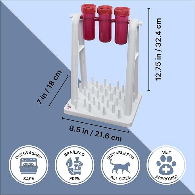 TRIXIE Cat Activity Turn Around Strategy Game, Slow Feeder, Interactive, Treat Toy, All Breed Sizes 9 x 7 x 13 in.