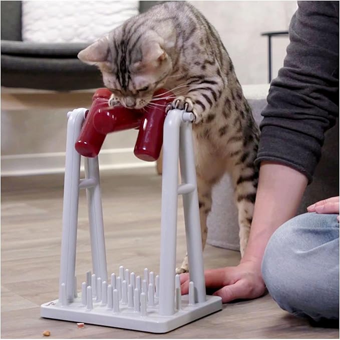 TRIXIE Cat Activity Turn Around Strategy Game, Slow Feeder, Interactive, Treat Toy, All Breed Sizes 9 x 7 x 13 in.