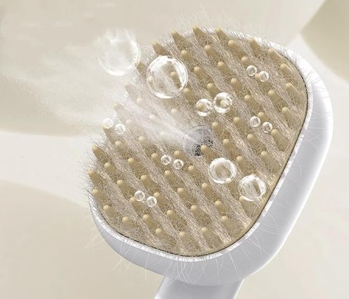 Cat Grooming Brush, Dog Cat Bunny Pet Grooming Shedding Brush - Easy to Remove Loose Undercoat, Pet Massaging Tool Suitable for Pets with Long or Short Hair (Blue)