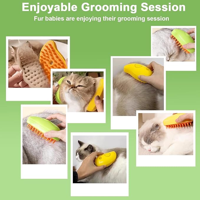 Steam Water Brush for Dogs 3-1 Cat Toys Grooming & Dog Steam Brush for Shedding, Cat Shower & Steam Hair Brush, Hair Cleaning Day Spa for Dogs, Steam Brush for Hair, Small Animals Grooming