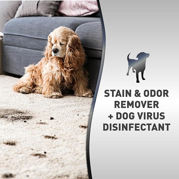 Nature's Miracle Advanced Platinum Stain and Odor Remover and Virus Disinfectant, 32 Ounces, Disinfects and Cleans