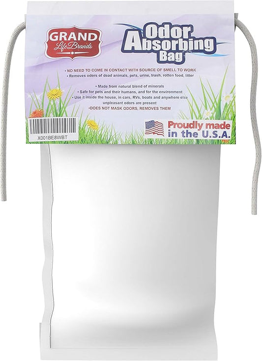 GrandLifeBrands Premium Odor Eliminator REMOVES, NOT Covers up Smells of Dead Rodents, Stale Food, Pets, Cat Litter, Garbage, Skunks, Urine/Feces, Smoke (1 Bag)
