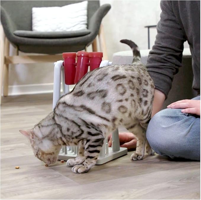 TRIXIE Cat Activity Turn Around Strategy Game, Slow Feeder, Interactive, Treat Toy, All Breed Sizes 9 x 7 x 13 in.