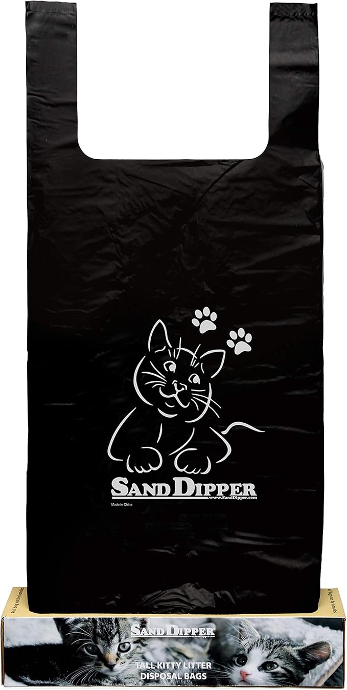 Sand Dipper Cat Litter Waste Bags | Strong Thick Odor Sealing (Tall 35 Roll)