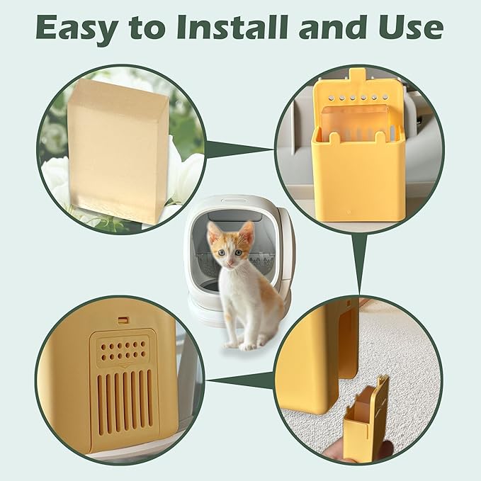 6 Pack Pet Odor Eliminator for MeoWant Automatic Cat Litter Box, Pet Odor Control Deodorant Gel for MeoWant Self-Cleaning Cat Litter Box