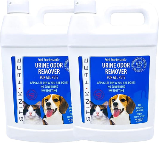 Instantly Urine Odor Remover for Pets - Eliminator for Cat & Dog Pee, Best Oxidizer Based Urine Cleaner for Carpets, House, Rugs, Mattress, etc. 2-128 Oz (2 Gallons)