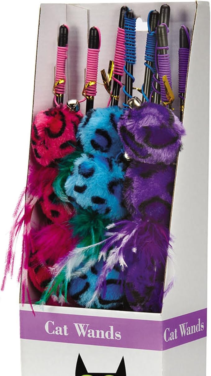 US0812 12 12-Piece Tickle Toy Teasers Display for Cats