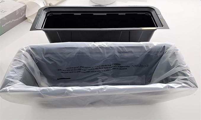 EcoLeo, Compatible with LitterMaid & Nature's Miracle Waste Receptacles, Compostable Certified, Plastic-Free, 60 Refill Bags with Handles, Use in Self-Cleaning Litter Box Waste Trays