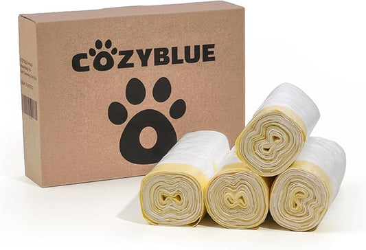 COZYBLUE 4-PACK Cat Litter Box Drawer Liners | Waste Bags | 80 Bags Total | Large | Unscented | 23.62 in x 22.24 in