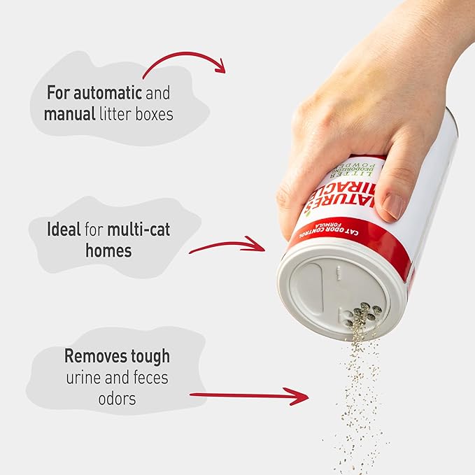 Nature's Miracle Litter Box Deodorizer, 20 Ounces, Litter Deodorizing Powder, Cat Odor Control Formula