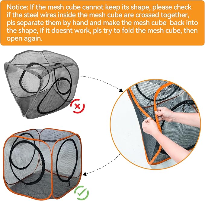 Cat Play Tunnel + Cube(with Three Ways) for Indoor and Outdoor, Cat Play House, Cat Enclosures, Collapsible Cat Cube, Tunnel, Cat Toys Easy to Connect with Cat Tent（2 Cubes + Run Tunnel）