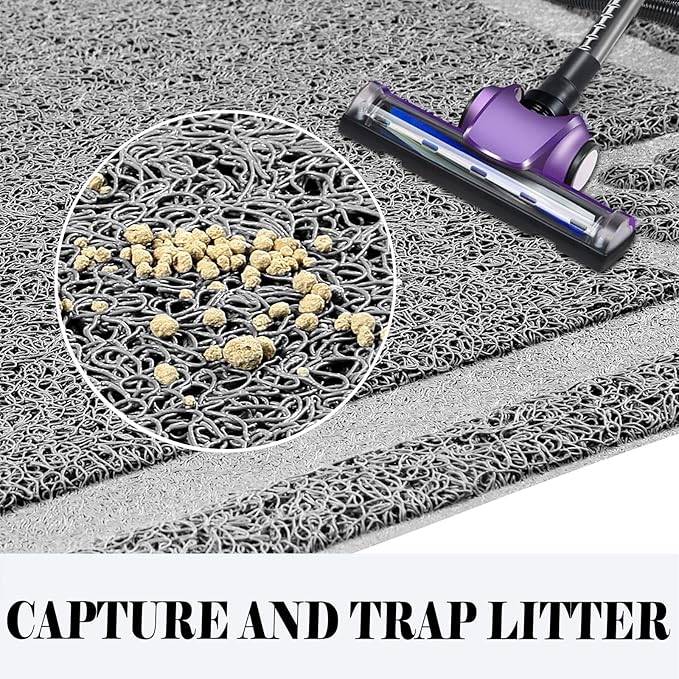 UPSKY Large Cat Litter Mat Trapper 35"×23" Traps Litter from Box and Paws Scatter Control for Litter Box Soft on Sensitive Kitty Paws Easy to Clean