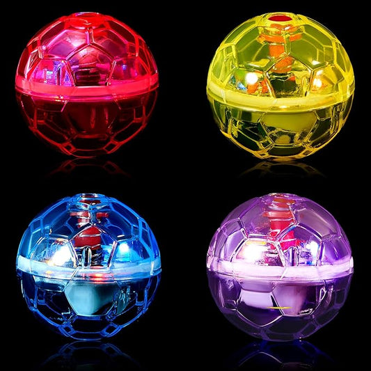 Frienda 4 Pieces Ghost Hunting Cat Ball Motion Light Up Cat Balls LED Motion Activated Cat Ball Motion Light Up Cat Dog Interactive Toys Pet Glowing Mini Running Exercise Ball Toys (Bright Color)