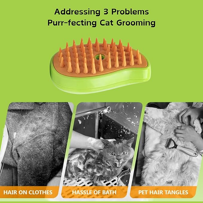 Cat steam brush,Cat brushes for indoor cats, Steam brush for cats, Dog brush for shedding,Misty brush cat, Steamy cat brush, Cat grooming supplies, Cat brush with steam, Cat brush for shedding, Gato