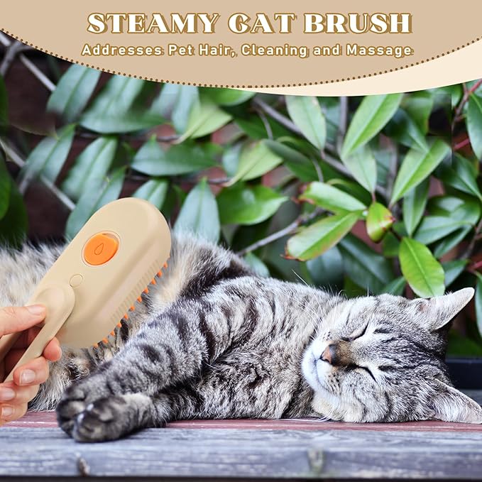 Multifunctional 3-in-1 Grooming Brush: Steam, Deshedding, and Massage for Cats and Dogs (Folding)