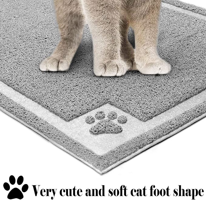 UPSKY Large Cat Litter Mat Trapper 35"×23" Traps Litter from Box and Paws Scatter Control for Litter Box Soft on Sensitive Kitty Paws Easy to Clean
