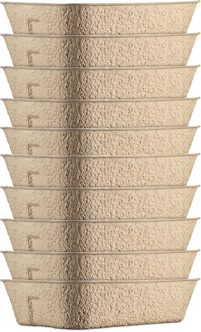 Navaris Disposable Cat Litter Trays (Pack of 10) - Cardboard Liner Tray for Cats Made of 100% Paper - Use Alone or As Box Liners - 15.9" x 11.8"
