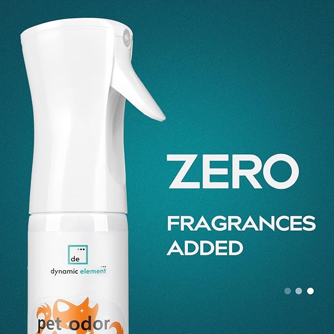 Unscented Pet Odor Eliminator Spray – Mineral-Based Spray to Tackle Cat Urine, Litter Box, and Bedding Odors – 9 Fl Oz