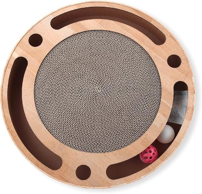 Interactive Track Ball Cat Scratcher