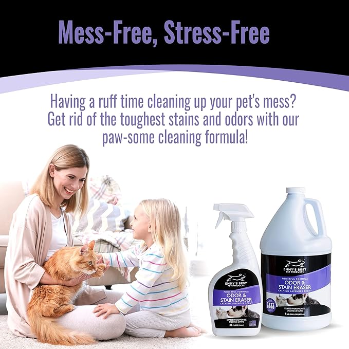 EBPP Odor & Stain Eraser - Made in The USA - Pet Odor Absorber and Room Deodorizer for Home Use - Odor Remover and Urine Odor Eliminator - Lavender Enzyme Carpet Cleaner
