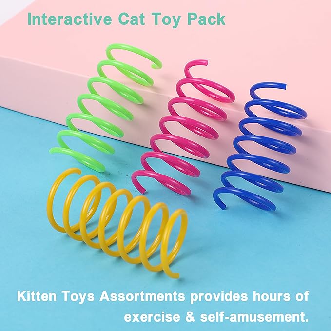 Cat Kitten Toys for Indoor Cats 42 Pack,Interactive Kitten Cat Toy Set with Collapsible Cat Tunnel Tube Tent, Cat Kitten Feather Wand Teaser with Bell