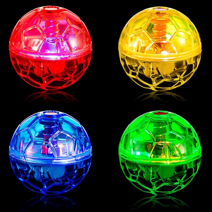 Frienda 4 Pieces Ghost Hunting Cat Ball Motion Light Up Cat Balls LED Motion Activated Cat Ball Motion Light Up Cat Dog Interactive Toys Pet Glowing Mini Running Exercise Ball Toys (Multicolored)